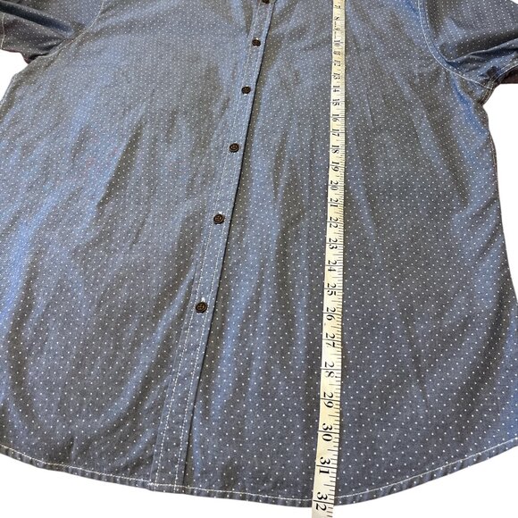 BRITCHES Men's Casual Button Down Shirt Blue Size XL Small Dots Nice Buttons - Picture 9 of 12